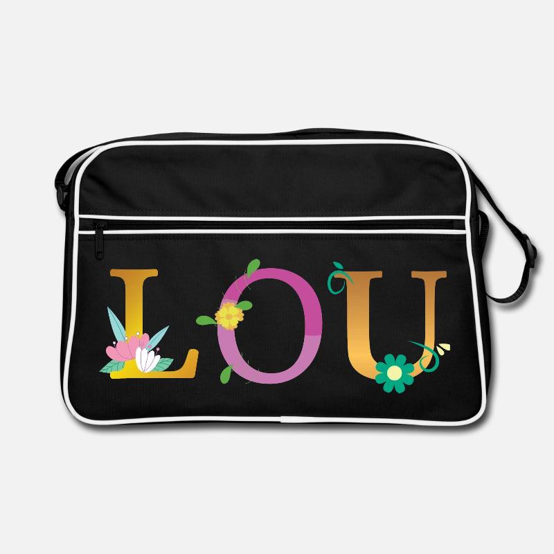 Nom LOU Orné de fleurs Sac Retro