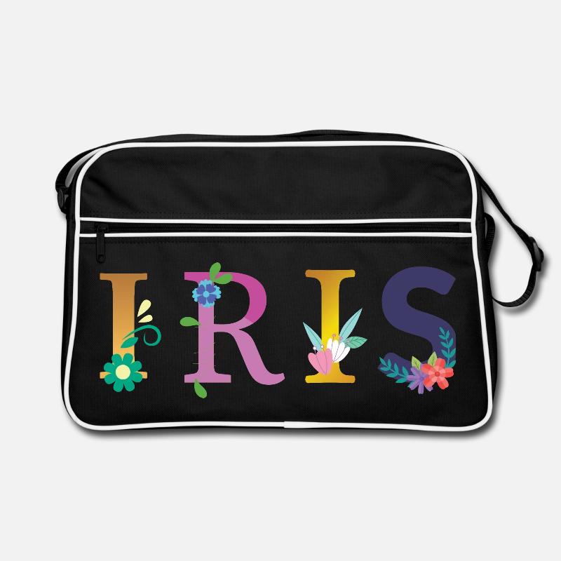 Nom IRIS orné de fleurs Sac Retro