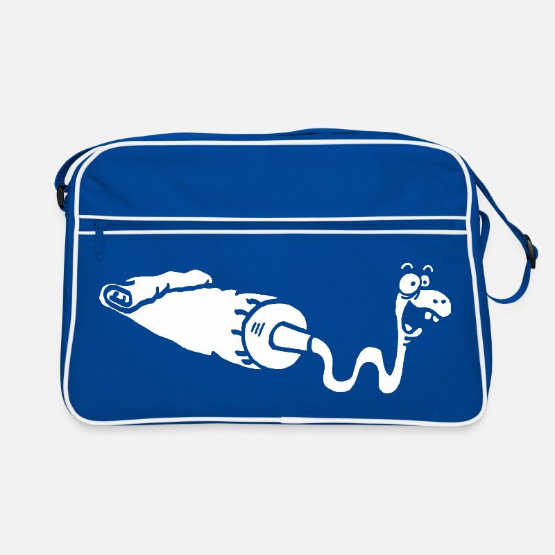 Gouache oder weiße Schlange? Retro Tasche