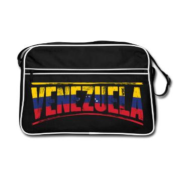 Venezuela in Tricolor Font - Retro Bag - black/white - Front
