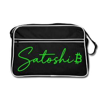 Satoshi Bitcoin Design pour les fans de crypto - Sac Retro - noir/blanc - Devant