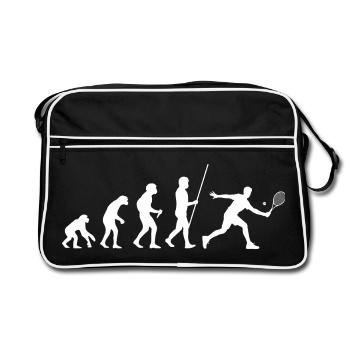 Évolution du tennis - Sac Retro - noir/blanc - Devant