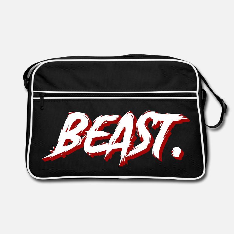 Beast Graffiti Brush Text Retro Bag