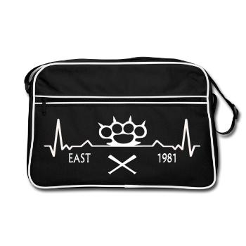 Brass knuckles and baseball bats - Retro Bag - black/white - Front