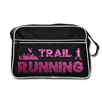 Trail Running Eagle Mountains Forest Shoes Profile pink - Retro Bag - black/white - Front
