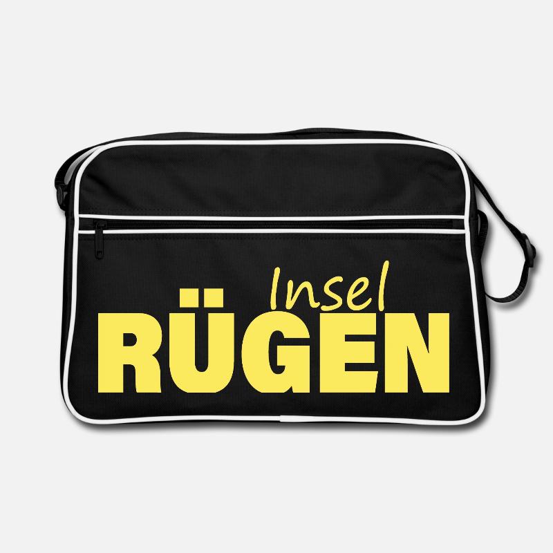 INSEL RÜGEN - Retro Tasche - Schwarz/Weiß