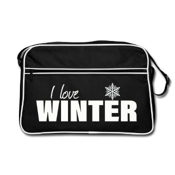 J’adore l’hiver - Sac Retro - noir/blanc - Devant