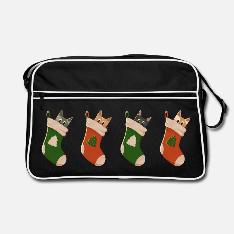 Chats en bottes pour Noël Sac Retro