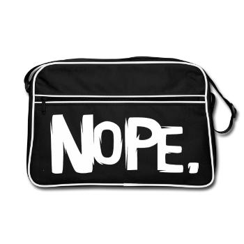 Nope Lettering - Pas d’icône de dictons drôles - Sac Retro - noir/blanc - Devant
