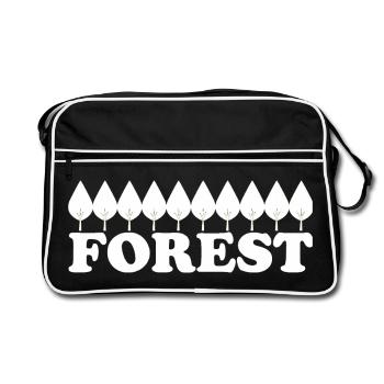 FOREST - Retro Tasche - Schwarz/Weiß - Vorne
