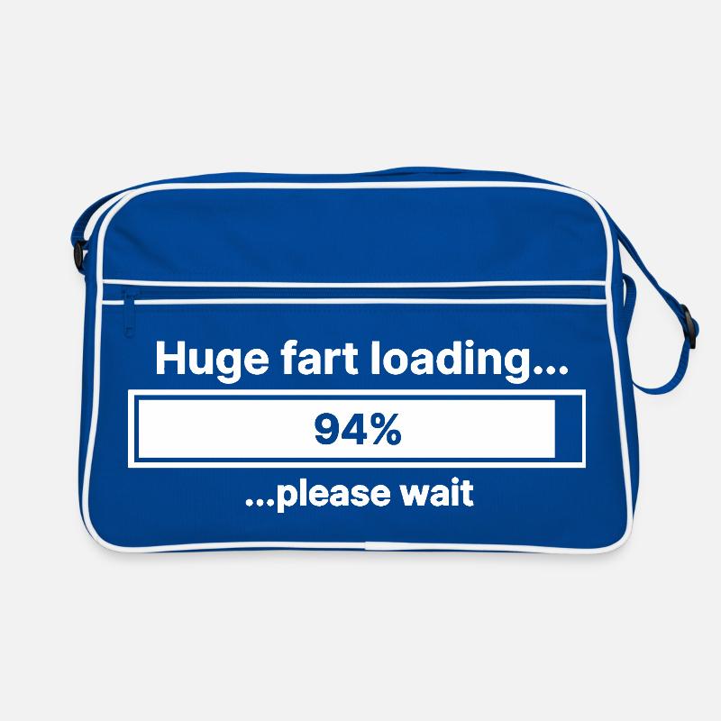 Huge Fart Loading Please Wait Fart Funny Retro Bag