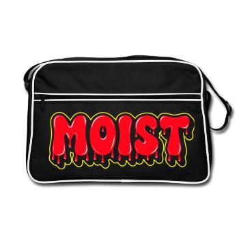Moist Fat Font Wordmark - Retro Bag - black/white - Front