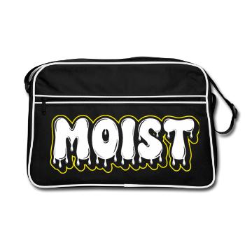 Moist Fat Font Wordmark - Retro Bag - black/white - Front