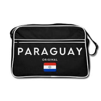Paraguayan flag, Paraguayan pride - Retro Bag - black/white - Front