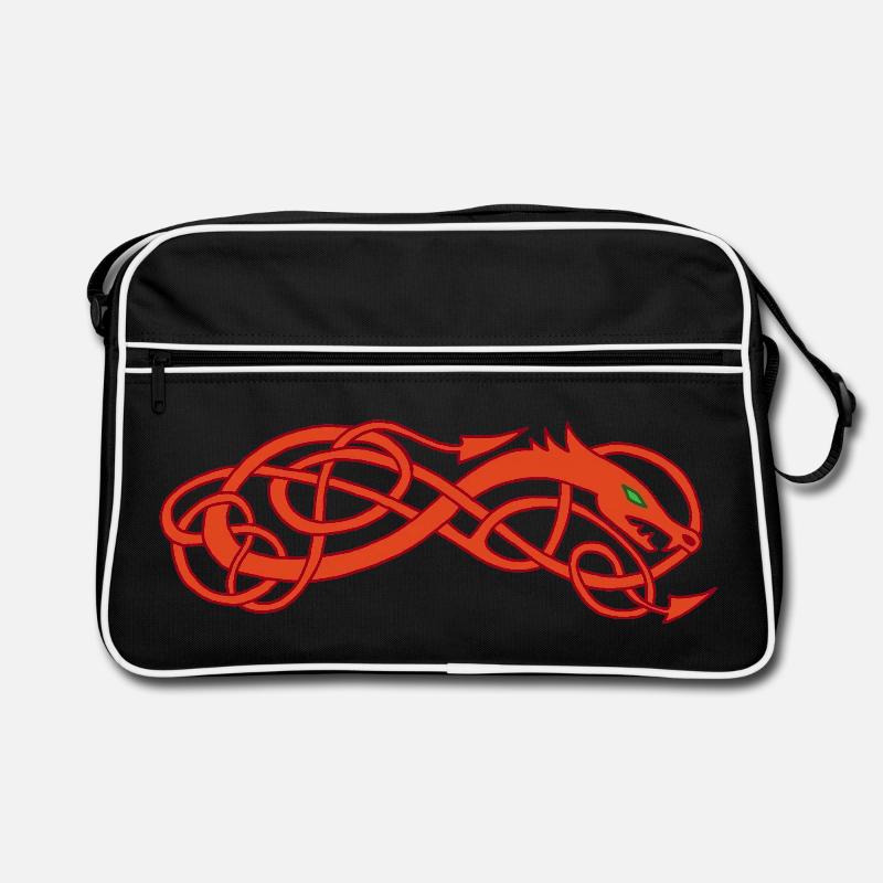 Serpent celte rouge Sac Retro