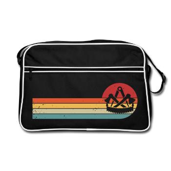 Carpenter's guild sign carpenter craft guild - Retro Bag - black/white - Front