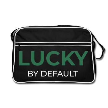 Lucky By Default - Retro Tasche - Schwarz/Weiß - Vorne