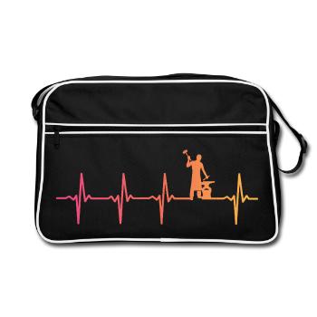 blacksmith Sunset metal hammer - Retro Bag - black/white - Front