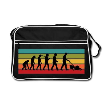 Funny Lawn Mowing Gift for Landscaper and Dad - Retro Bag - black/white - Front