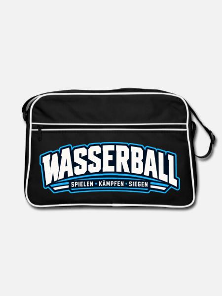 Wasserball Kraft-Logo - Retro Tasche - Schwarz/Weiß
