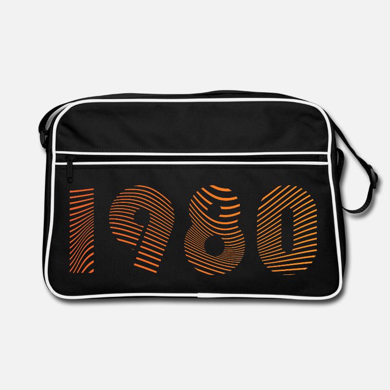 1980s Fingerprint Pattern Retro Bag