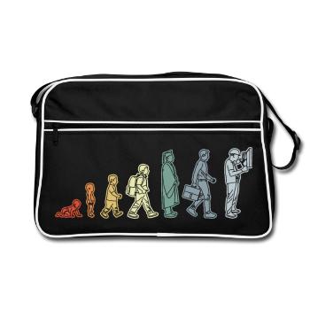 Cycle de vie de l’électricien - Sac Retro - noir/blanc - Devant