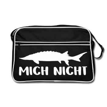 Stör mich nicht - Störsilhouette mit Spruch - Retro Tasche - Schwarz/Weiß - Vorne