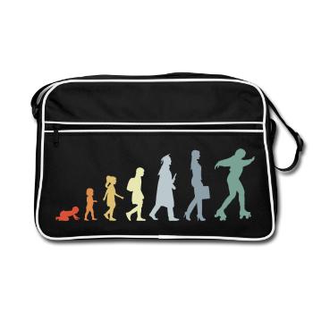 Roller Skater Evolution - Retro Bag - black/white - Front