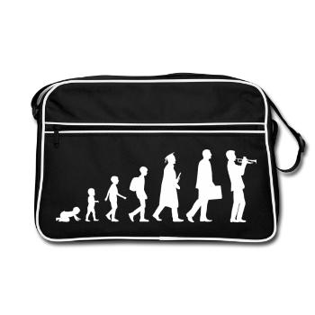 Development of a trumpeter - Retro Bag - black/white - Front