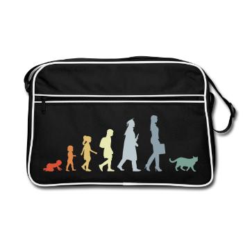 Évolution d’un amoureux des chats - Sac Retro - noir/blanc - Devant