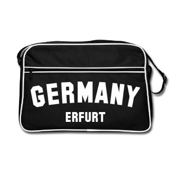 ERFURT - Retro Bag - black/white - Front
