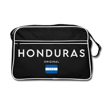 Drapeau du Honduras, fierté hondurienne - Sac Retro - noir/blanc - Devant