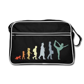 Development into a yoga teacher - Retro Bag - black/white - Front