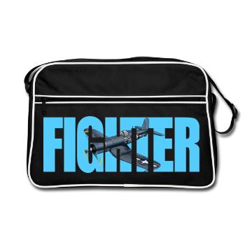 Fighter F4U Corsair - Retro Bag - black/white - Front