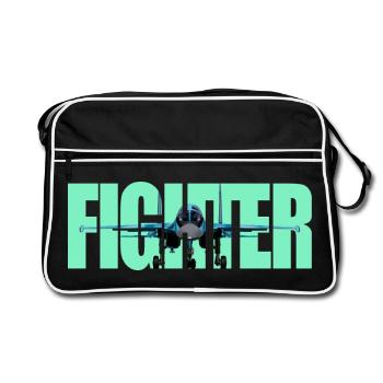 Fighter Su-34 - Retro Bag - black/white - Front
