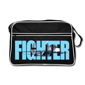 Fighter Su-30 SM - Retro Bag - black/white - Front