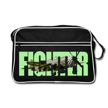Fighter P-47 Thunderbolt - Retro Bag - black/white - Front