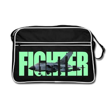 Fighter Tornado - Retro Tasche - Schwarz/Weiß - Vorne