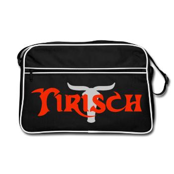 Tirisch Folk-Rock - Retro Tasche - Schwarz/Weiß - Vorne