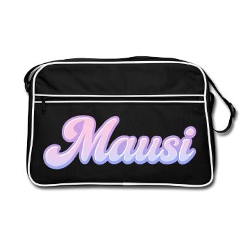 Mausi / y2k Design - Retro Tasche - Schwarz/Weiß - Vorne