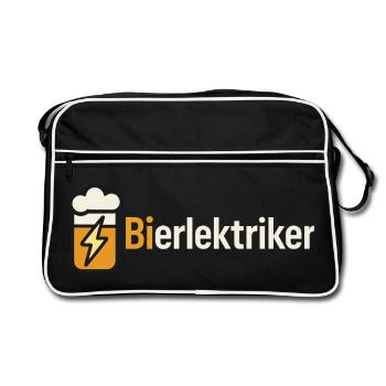 Illustration du blitz de bière : nuage et foudre - Sac Retro - noir/blanc - Devant
