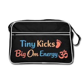 Mère enceinte de yoga prénatal - Sac Retro - noir/blanc - Devant