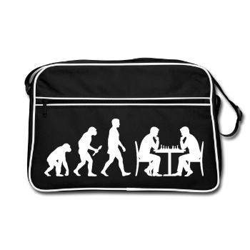 Chess Evolution – The Path to Grandmaster - Retro Bag - black/white - Front