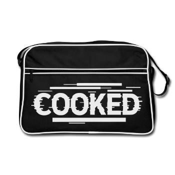 Cooked - Self-Ironic Font - Retro Bag - black/white - Front