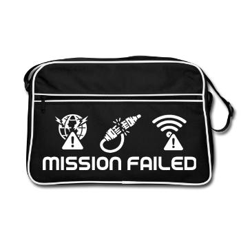 Mission Failed Gaming Gamer Video Games - Retro Bag - black/white - Front