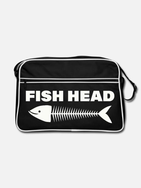 FISH HEAD - Retro Tasche - Schwarz/Weiß - Vorne