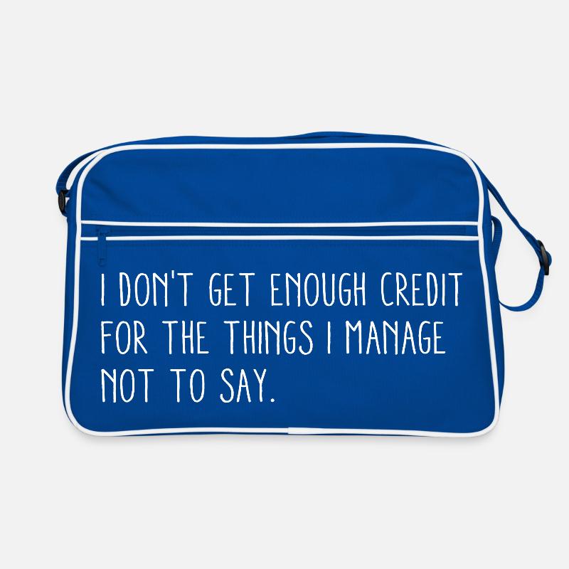 I Don't Get Enough Credit For   Retro Bag