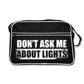 Don't ask me about Tontechniker Toningenieur - Retro Bag - black/white - Front