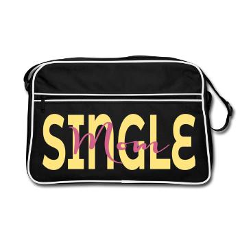 Single Mom - Retro Bag - black/white - Front
