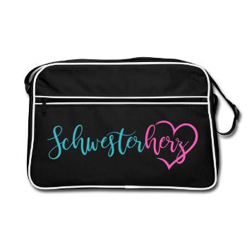 sœurette - Sac Retro - noir/blanc - Devant